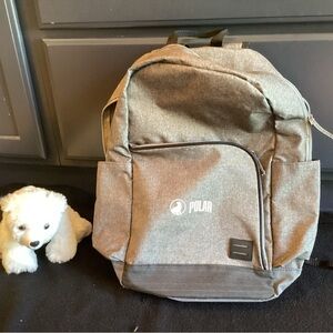 NEW Gray Backpack and adorable polar bear